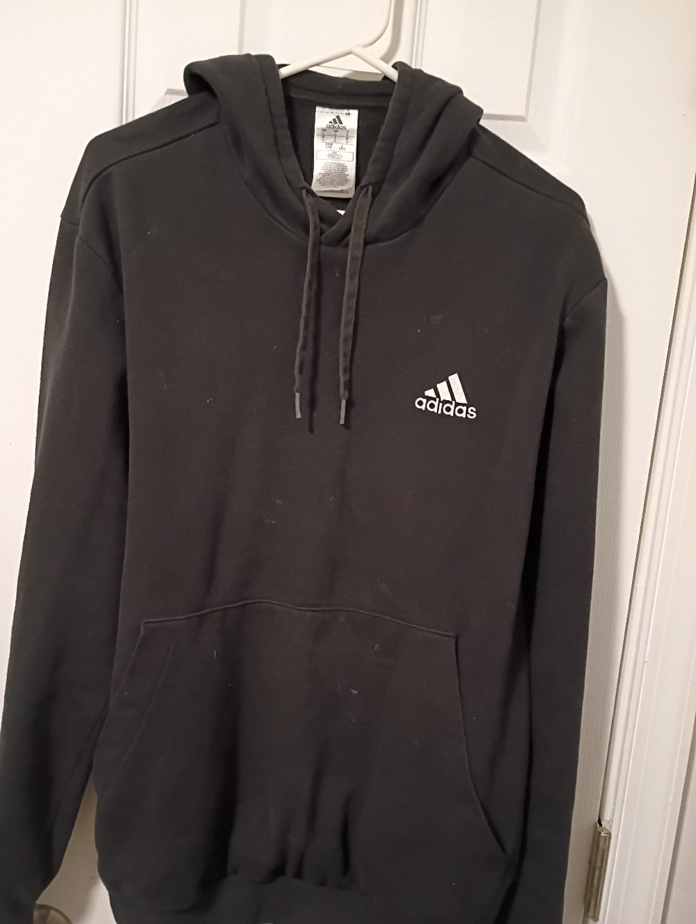 adidas Black Pullover Hoodie with Small Logo